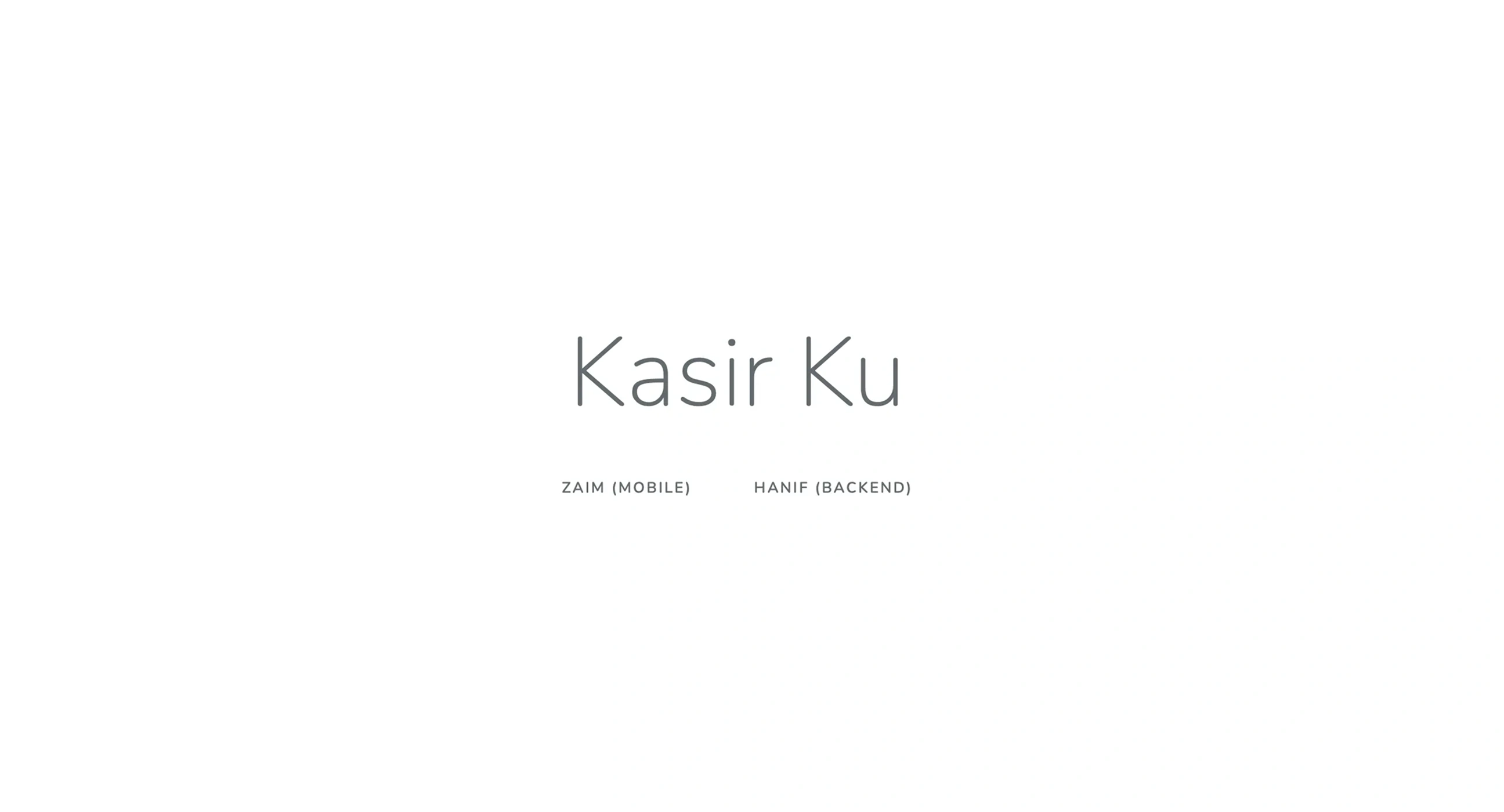 Kasir Ku - Point of Sales